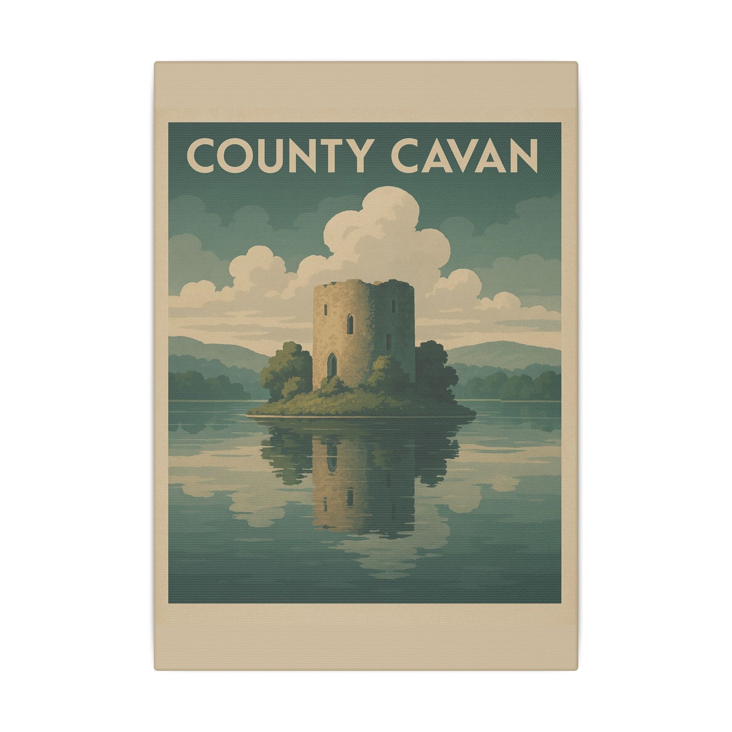 Scenic County Cavan Print Canvas - Vintage Landscape Wall Art