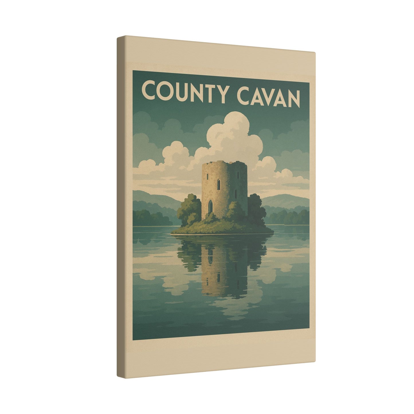 Scenic County Cavan Print Canvas - Vintage Landscape Wall Art