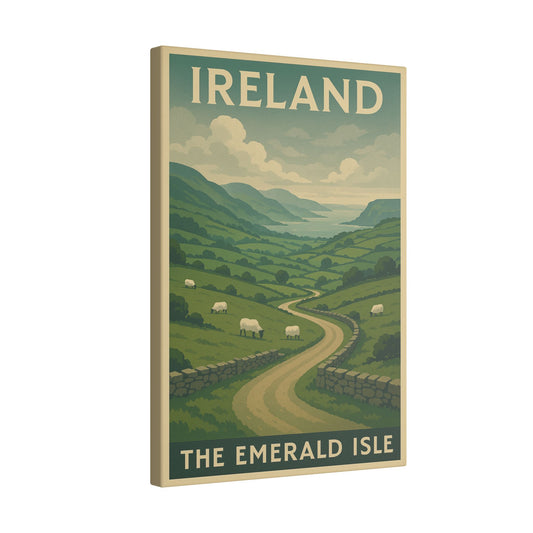 Spirit of Ireland – Vintage Retro Irish Travel Canvas